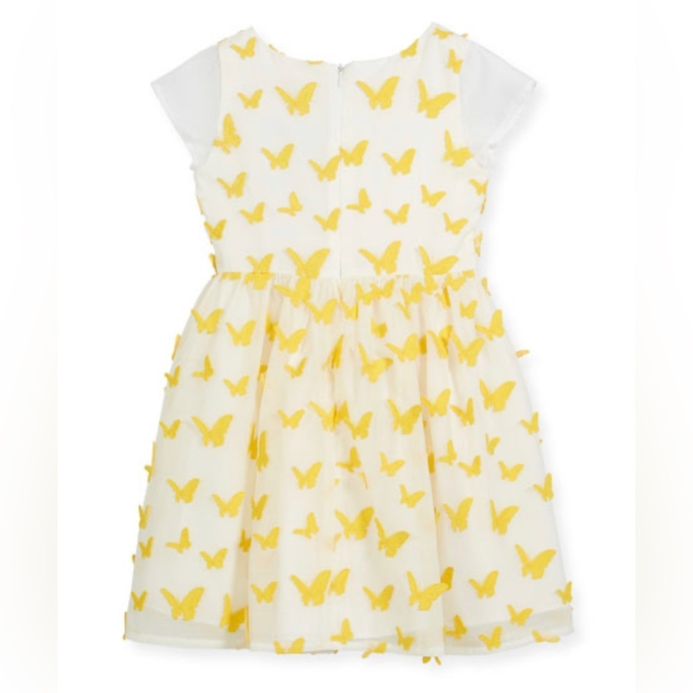 Girls/ toddler Charabia Butterfly Dress w/ Short Sheer Sleeves, Size 3​​